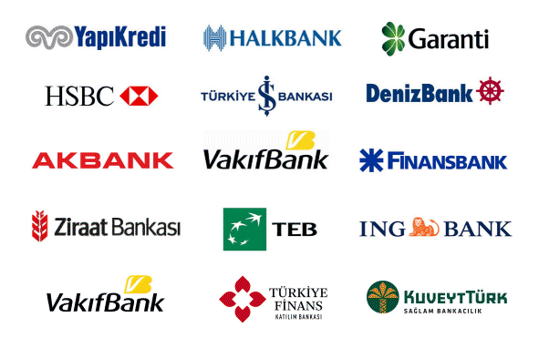 Treci Makine Ticaret -  Bankas - Yap Kredi - Garanti - HSBC - DenizBank - Akbank - Vakfbank - Finansbank - TEB - ING Bank